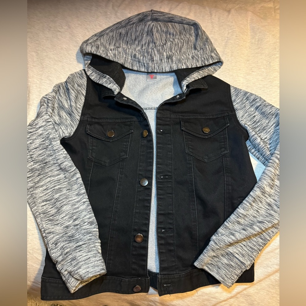Boys size large Jean/hoodie jacket